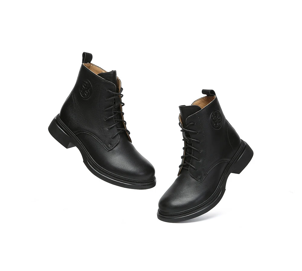 Women Leather Lace Up Ankle Boots Gabriela 13 Women Leather Lace Up Ankle Boots Gabriela - Image 11