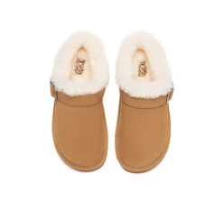 Women Sheepskin Mule Slippers Backless Suede Pulsey -Shoe Store GL7A0647 35ad600b ca66 4fac 89b7 67049bd50468