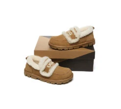 UGG Slippers Women Sheepskin Wool Ankle Rilee Loafers -Shoe Store GL7A0663