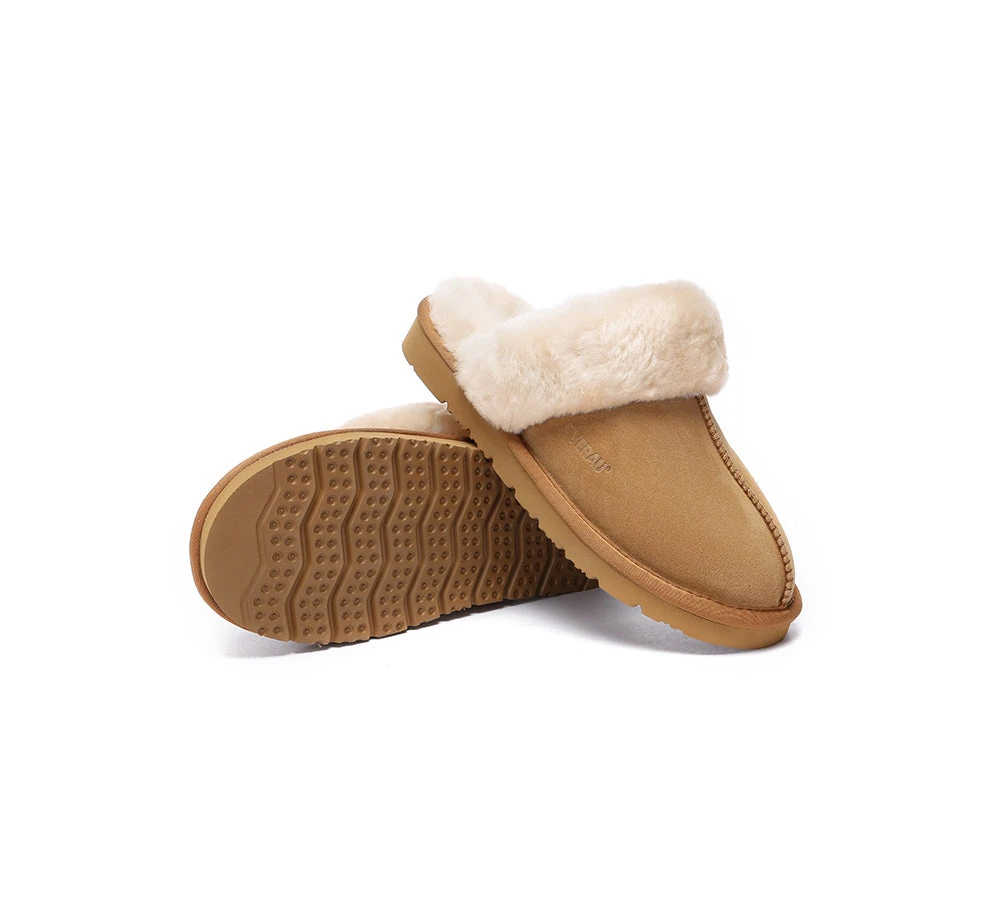 UGG Slippers Women Men Sheepskin Wool Suede Scuff Slippers Muffin 7 UGG Slippers Women Men Sheepskin Wool Suede Scuff Slippers Muffin - Image 5