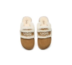UGG Slippers Women Sheepskin Wool Shearling Lined Rilee -Shoe Store GL7A0684
