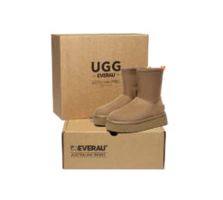 UGG Platform Boots Women Sheepskin Wool Zipper Decor Stretchy Mid Calf Ethel 22 UGG Platform Boots Women Sheepskin Wool Zipper Decor Stretchy Mid Calf Ethel -Shoe Store GL7A0704