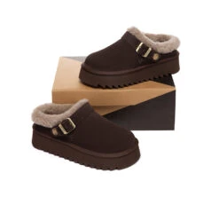 UGG Slippers Sheepskin Wool Adjustable Strap Platform Pulsey -Shoe Store GL7A0705 ac4a9e92 562a 4eab 8835 5c124dfc5aaf