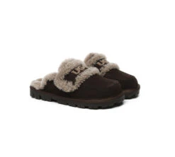 UGG Slippers Women Sheepskin Wool Shearling Lined Rilee -Shoe Store GL7A0716