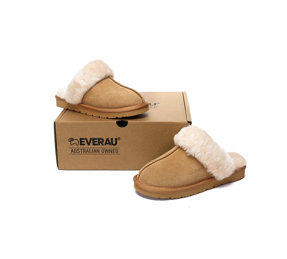 UGG Slippers Women Men Sheepskin Wool Suede Scuff Slippers Muffin 8 UGG Slippers Women Men Sheepskin Wool Suede Scuff Slippers Muffin - Image 6