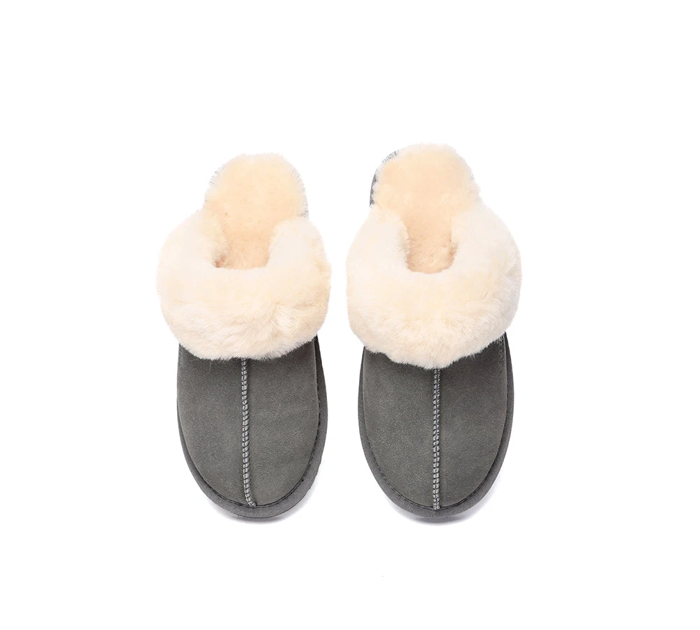 UGG Slippers Women Men Sheepskin Wool Suede Scuff Slippers Muffin 16 UGG Slippers Women Men Sheepskin Wool Suede Scuff Slippers Muffin - Image 14
