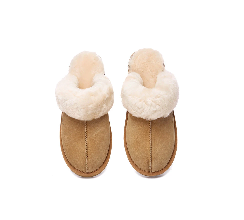 UGG Slippers Women Men Sheepskin Wool Suede Scuff Slippers Muffin 10 UGG Slippers Women Men Sheepskin Wool Suede Scuff Slippers Muffin - Image 8