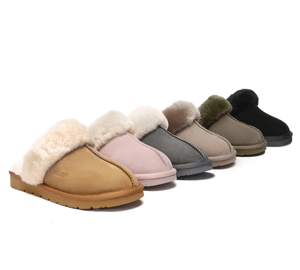 UGG Slippers Women Men Sheepskin Wool Suede Scuff Slippers Muffin 3 UGG Slippers Women Men Sheepskin Wool Suede Scuff Slippers Muffin