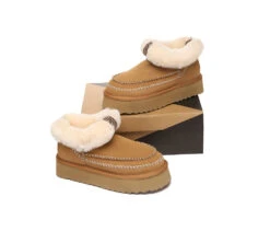 UGG Boots Women Sheepskin Wool Collar Ankle Platform Mini Santana 10 UGG Boots Women Sheepskin Wool Collar Ankle Platform Mini Santana -Shoe Store GL7A0777