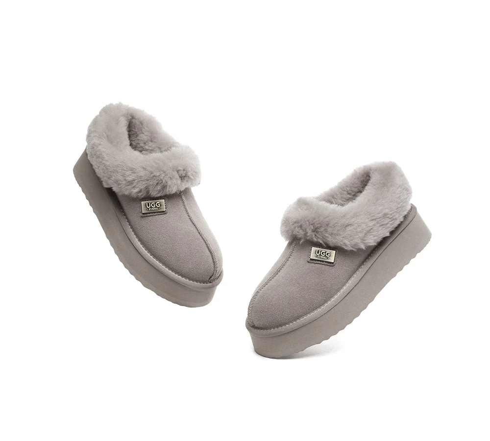 UGG Slippers Women Sheepskin Wool Collar Ankle Platform Ankle Booties Gabri 22 UGG Slippers Women Sheepskin Wool Collar Ankle Platform Ankle Booties Gabri - Image 20