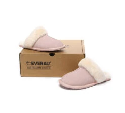 UGG Slippers Sheepskin Wool Suede Scuff Water Resistant Slippers Rosa 35 UGG Slippers Sheepskin Wool Suede Scuff Water Resistant Slippers Rosa -Shoe Store GL7A0860