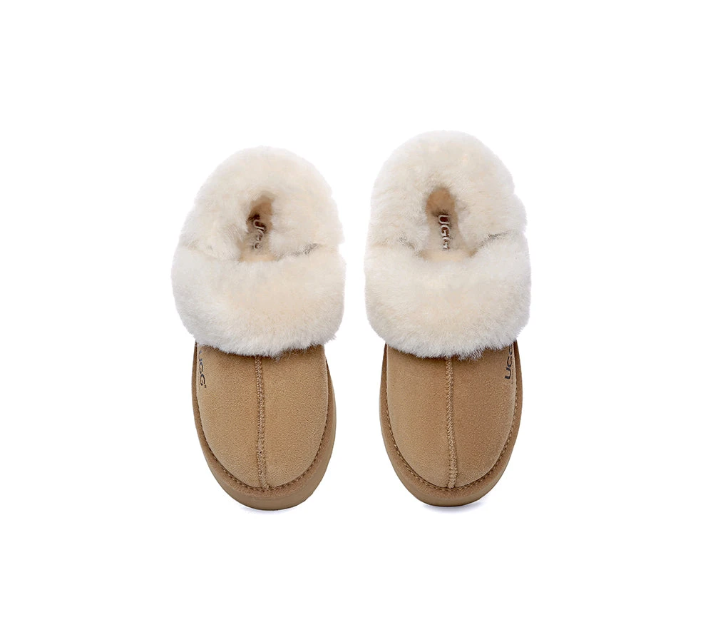 UGG Slippers Women Removable Wool Strap Slingback Platform Musa 10 UGG Slippers Women Removable Wool Strap Slingback Platform Musa - Image 8