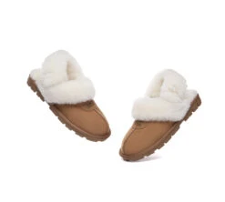 UGG Slippers Women Removable Wool Fluffy Strap Slingback Waffle -Shoe Store GL7A0973