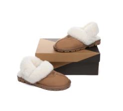 UGG Slippers Women Removable Wool Fluffy Strap Slingback Waffle -Shoe Store GL7A0977