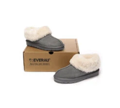 UGG Sheepskin Wool Suede Ankle Slippers Homey -Shoe Store GL7A0983
