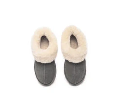 UGG Sheepskin Wool Suede Ankle Slippers Homey -Shoe Store GL7A1005