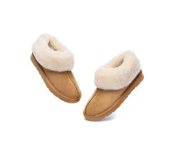 UGG Sheepskin Wool Suede Ankle Slippers Homey -Shoe Store GL7A1007