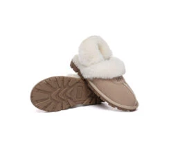 UGG Slippers Women Removable Wool Fluffy Strap Slingback Waffle -Shoe Store GL7A1055