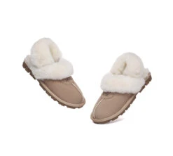 UGG Slippers Women Removable Wool Fluffy Strap Slingback Waffle -Shoe Store GL7A1059