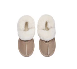 UGG Slippers Women Removable Wool Fluffy Strap Slingback Waffle -Shoe Store GL7A1060