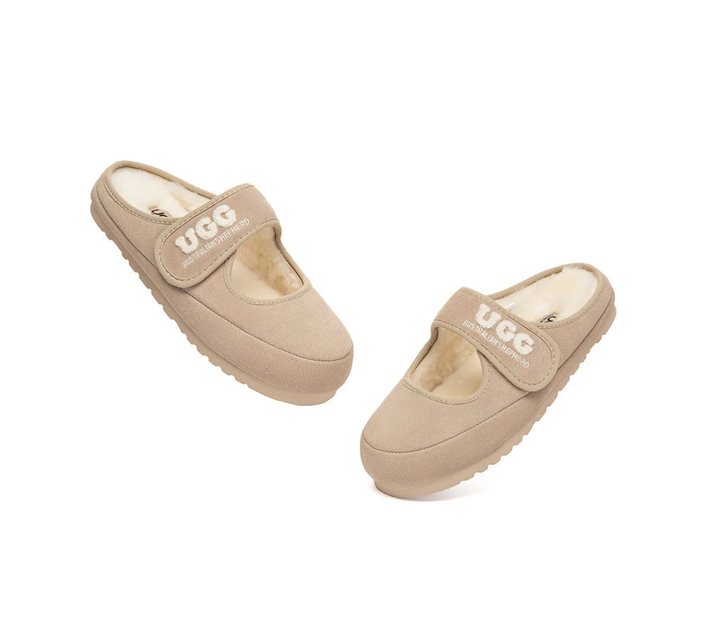 AUSTRALIAN SHEPHERD® UGG Slippers Sheepskin Wool Adjustable Strap Mary Jane Velly 13 AUSTRALIAN SHEPHERD® UGG Slippers Sheepskin Wool Adjustable Strap Mary Jane Velly - Image 11