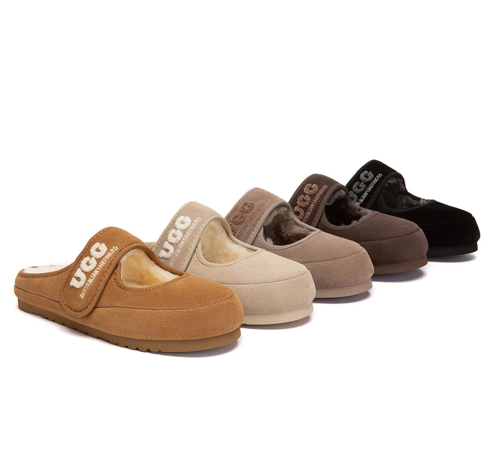 AUSTRALIAN SHEPHERD® UGG Slippers Sheepskin Wool Adjustable Strap Mary Jane Velly 3 AUSTRALIAN SHEPHERD® UGG Slippers Sheepskin Wool Adjustable Strap Mary Jane Velly