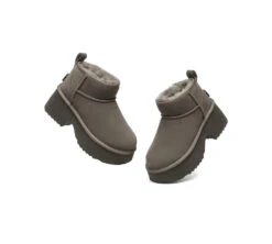 UGG Boots Sheepskin Wool Ankle Chunky Platform Ariel -Shoe Store GL7A1287