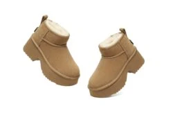 UGG Boots Sheepskin Wool Ankle Chunky Platform Ariel -Shoe Store GL7A1306