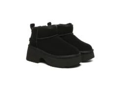 UGG Boots Sheepskin Wool Ankle Chunky Platform Ariel -Shoe Store GL7A1316