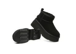 UGG Boots Sheepskin Wool Ankle Chunky Platform Ariel -Shoe Store GL7A1321