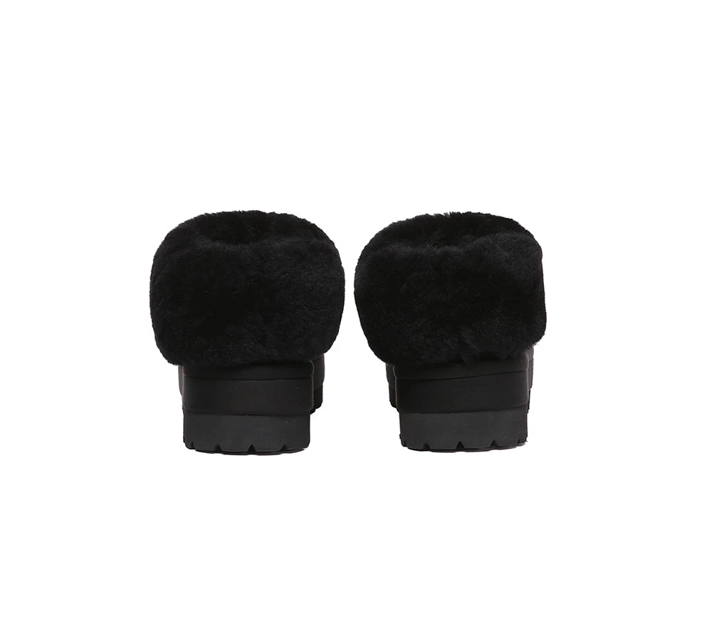 UGG Slippers Women Sheepskin Wool Collar Ankle Platform Ulrika 21 UGG Slippers Women Sheepskin Wool Collar Ankle Platform Ulrika - Image 19