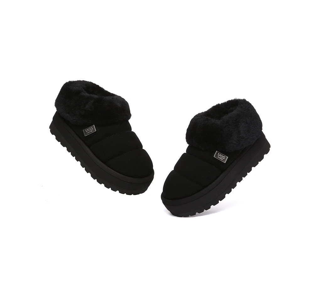 UGG Slippers Women Sheepskin Wool Collar Ankle Platform Ulrika 19 UGG Slippers Women Sheepskin Wool Collar Ankle Platform Ulrika - Image 17