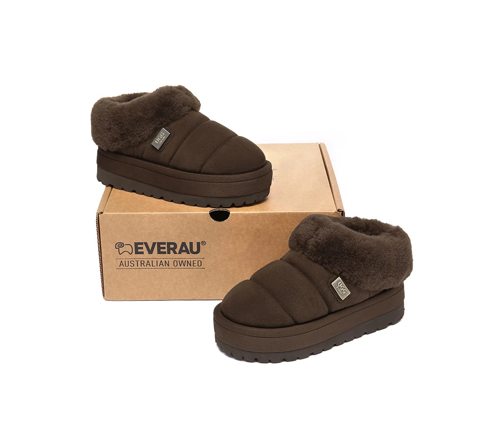 UGG Slippers Women Sheepskin Wool Collar Ankle Platform Ulrika 13 UGG Slippers Women Sheepskin Wool Collar Ankle Platform Ulrika - Image 11