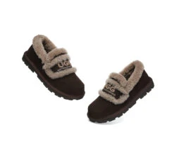 UGG Slippers Women Sheepskin Wool Ankle Rilee Loafers -Shoe Store GL7A2066