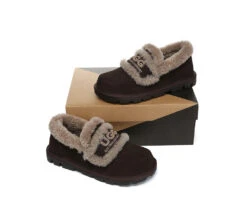 UGG Slippers Women Sheepskin Wool Ankle Rilee Loafers -Shoe Store GL7A2068