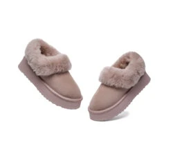 UGG Slippers Women Sheepskin Wool Collar Ankle Platform Clarrie 39 UGG Slippers Women Sheepskin Wool Collar Ankle Platform Clarrie -Shoe Store GL7A2523
