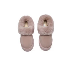 UGG Slippers Women Sheepskin Wool Collar Ankle Platform Clarrie 40 UGG Slippers Women Sheepskin Wool Collar Ankle Platform Clarrie -Shoe Store GL7A2525