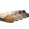 UGG Slippers Women Sheepskin Wool Collar Ankle Platform Clarrie -Shoe Store GL7A2623
