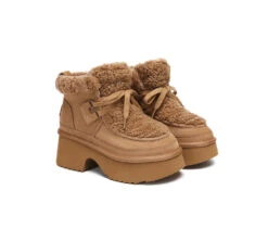 UGG Boots Women Sheepskin Wool Lace Up Chunky Platform Bumpy 30 UGG Boots Women Sheepskin Wool Lace Up Chunky Platform Bumpy -Shoe Store GL7A2717