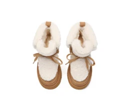 UGG Boots Women Sheepskin Wool Lace Up Chunky Platform Bumpy 28 UGG Boots Women Sheepskin Wool Lace Up Chunky Platform Bumpy -Shoe Store GL7A2747