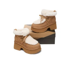 UGG Boots Women Sheepskin Wool Lace Up Chunky Platform Bumpy 26 UGG Boots Women Sheepskin Wool Lace Up Chunky Platform Bumpy -Shoe Store GL7A2749