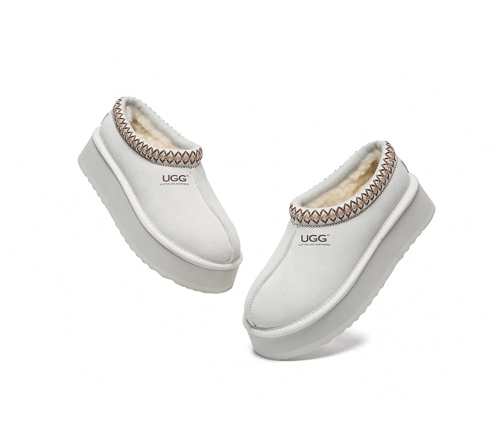 UGG Slippers Sheepskin Wool Ankle Platform Booties Tazzy Hippie 14 UGG Slippers Sheepskin Wool Ankle Platform Booties Tazzy Hippie - Image 12