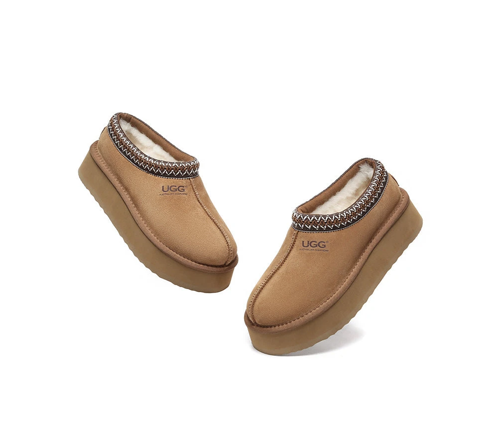 UGG Slippers Sheepskin Wool Ankle Platform Booties Tazzy Hippie 8 UGG Slippers Sheepskin Wool Ankle Platform Booties Tazzy Hippie - Image 6