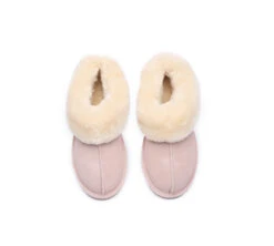 UGG Sheepskin Wool Suede Ankle Slippers Homey -Shoe Store GL7A3524