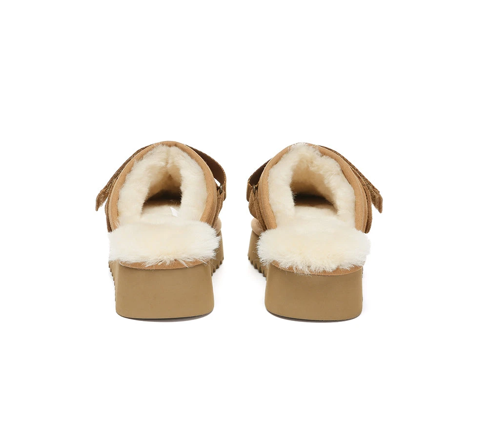 UGG Slippers Sheepskin Wool Slingback Platform Cozeln 9 UGG Slippers Sheepskin Wool Slingback Platform Cozeln - Image 7