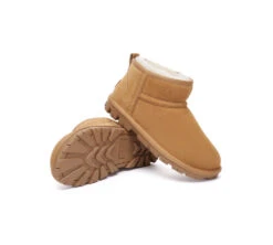 Women Sheepskin Wool Ankle Boots Chorin -Shoe Store GL7A4161