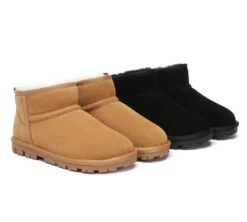 Women Sheepskin Wool Ankle Boots Chorin