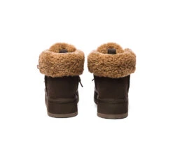 UGG Boots Women Sheepskin Wool Lace Up Ankle Platform Boots Honour -Shoe Store GL7A6181