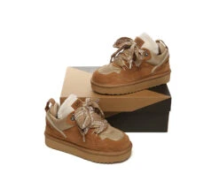 UGG Boots Sheepskin Wool Lace Up Platform Parkyr -Shoe Store GL7A6187