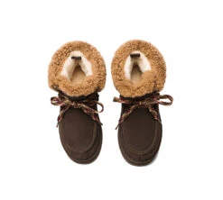 UGG Boots Women Sheepskin Wool Lace Up Ankle Platform Boots Honour -Shoe Store GL7A6247